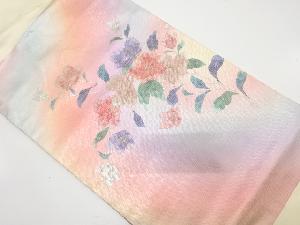 引き箔草花模様織り出し名古屋帯